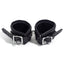 Zorba Lockable Leather Wrist Cuffs have large metal O-rings to attach the included solid metal bar w/ a snap hook on either end or use w/ rope. (2)