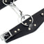 Zorba Lockable Leather Wrist Cuffs have large metal O-rings to attach the included solid metal bar w/ a snap hook on either end or use w/ rope. (4)