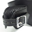 Zorba Lockable Padded Leather Posture Collar With Attached Wrist Cuffs has a wide, wavy design that follows the neck, chin & shoulder contours to restrict head movement & attached lockable wrist cuffs. (4)