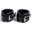 Spice up bondage play w/ these stylish  Zorba Lockable Woven Leather Wrist Cuffs, which can be locked & used on wrists or ankles for versatile play. (2)